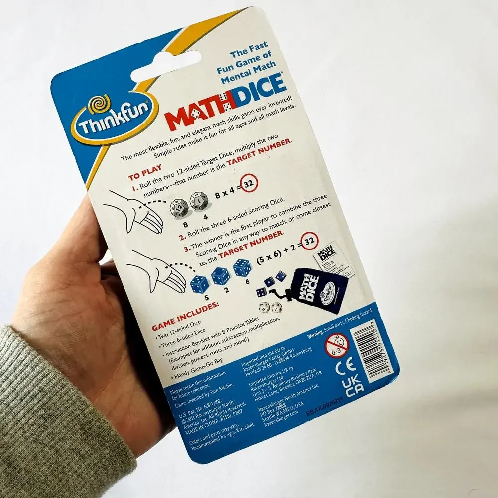 NIB Think Fun Math Dice Learning Game